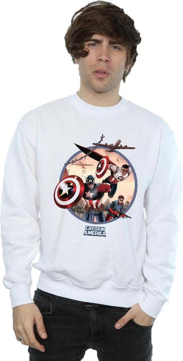 Image du produit - Sweat CAPTAIN AMERICA AND FALCON IN BATTLE - Homme (M)