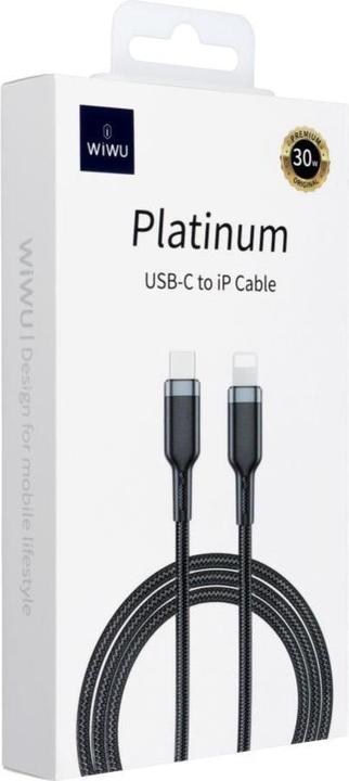Immagine prodotto Wiwu Cable - Platinum Series Data Cable Wi-C013 USB C to Lightning 30W 1,2m - black (1.20 m, 30 W)