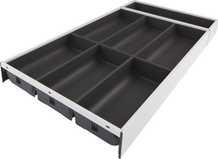 Produktbild Blum Ambia-Line Besteckkasten 574x300x50, Stahl seidenweiss oriongrau matt