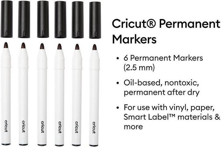 Immagine prodotto Cricut Matite colorate per plotter da taglio nero, 6 pezzi.