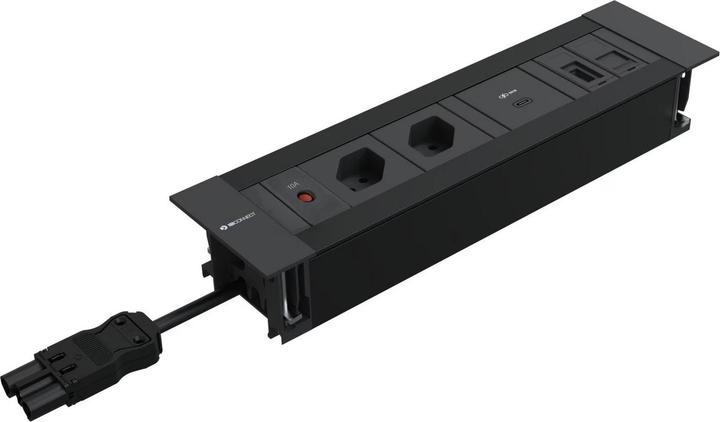 Immagine prodotto IB Connect Presa INTRO2.0 nera 2x tipo 13 1x USB-C 60W 1x RJ45 1x HDMI (2 x, USB-C, HDMI, RJ45, Tipo 13, 0.30 m)