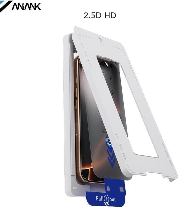 Immagine prodotto Anank - 2.5D Panzerglas HD / Displayschutz - 2X verstärkt - mit Installationsbox für iPhone 16 Pro (1 Pezzo/i, Apple iPhone 16 Pro)