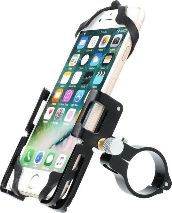 Actual product image Partner Telecom Bicycle accessory Gub GUB bike holder for mobile phone + silicone bandage P10 Aluminium black