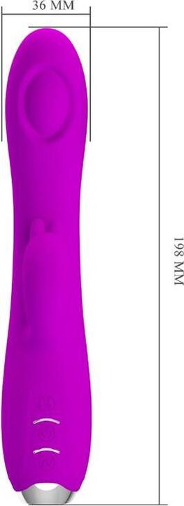 Actual product image Pretty Love Regina Vibe and Wave Functions USB Silicone Purple