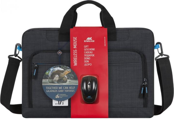 Actual product image Rivacase 8058 black Laptop Bag 17.3 +wireless mou (17.30", Universal)