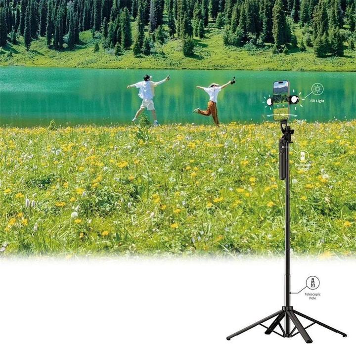 Image du produit Wiwu Selfie stick - Selfie Stick Wi-SE012 with Tripod Function and double LED light