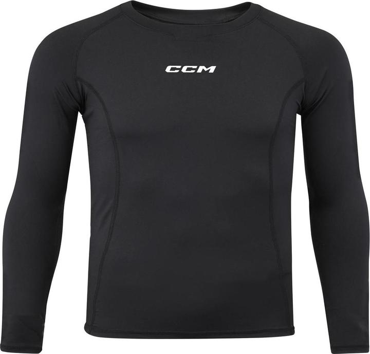 CCM Kompressionsshirt mit langen Ärmeln für Erwachsene, Schwarz, M (4509819) (M)