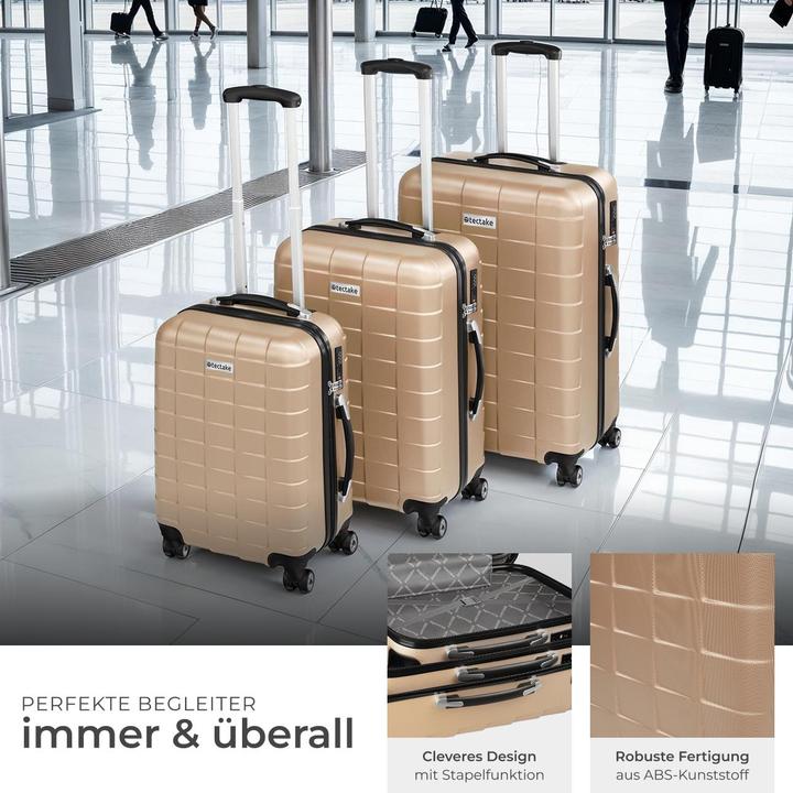 Actual product image tectake Trolley Set 3 pcs. (98 l, L (90 - 115l))
