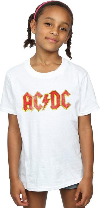 Actual product image AC/DC Girls Distressed Logo Cotton T-Shirt (152, 158)