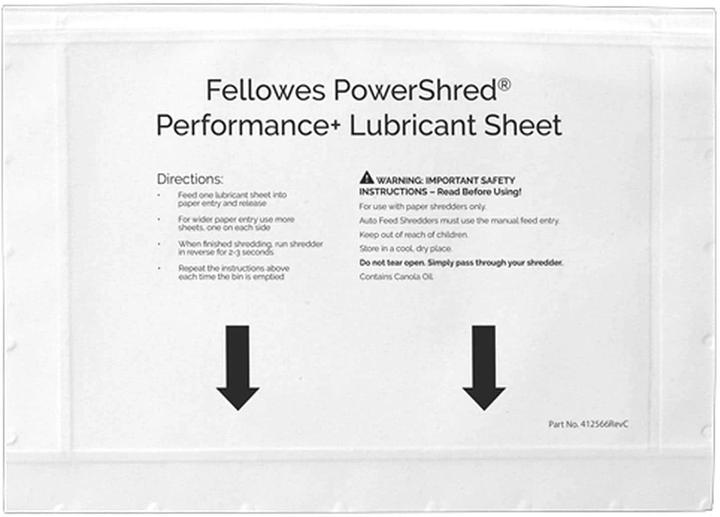 Image du produit Fellowes Feuilles d'huile pour destructeur Powershred Performance