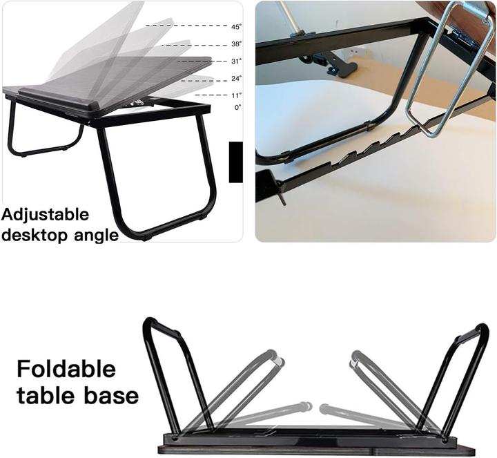 Actual product image Songmics Faltbarer Laptoptisch mit Leseständer und Becherhalter