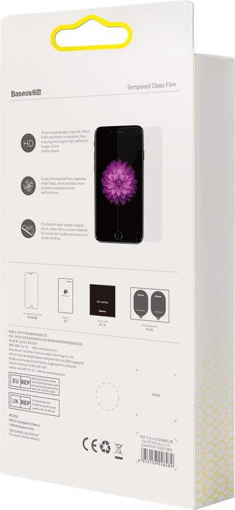 Produktbild Baseus iPhone SE 20/22 / 8 / 7 - 2 Stk. Panzerglas Front Schutzfolie (2 Stück, Apple iPhone SE (2nd Gen), Apple iPhone SE (3rd Gen))