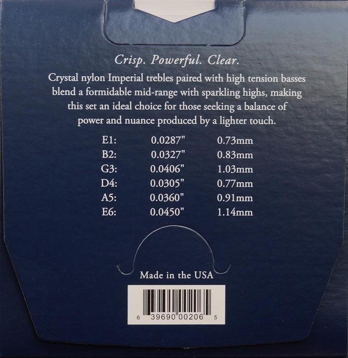 Actual product image Augustine Imperial Blue (6 x, Guitar, 0.05")