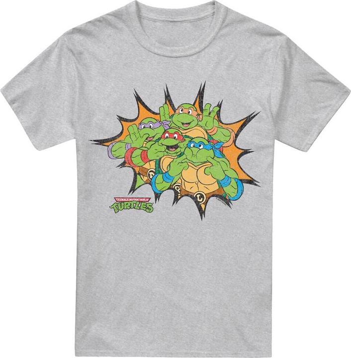 Actual product image Teenage Mutant NT Mens Funny Face Turtles T-Shirt (M)