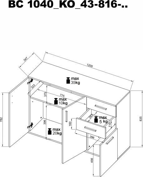 Produktbild Bega Consult Obereuerheim (120 x 35 x 84 cm)