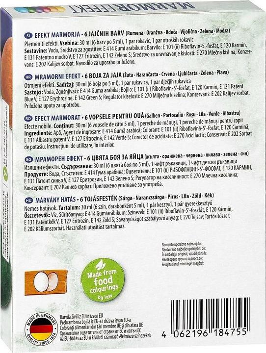 Valori nutrizionali e ingredienti Heitmann Colori dell'uovo Effetto marmo (1000 ml)