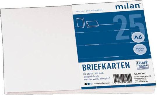Folia Biglietti da lettera Bringmann Milano 25 pezzi A6 doppio alto (25 pz.)