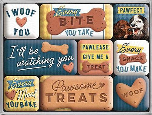 Image du produit Nostalgic-Art Merchandising Magnet Set. Animal Club / Every Bite You Take Dog Treats