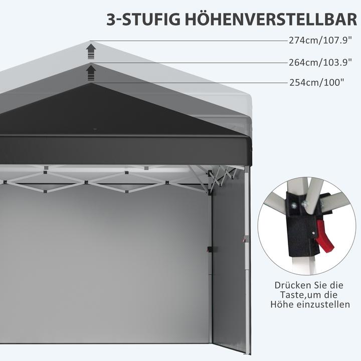 Image du produit Outsunny Faltpavillon mit Zubehör (297 cm, 297 cm)