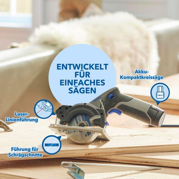 Produktbild Dremel Akku-Kreissäge 12V mit Laser CS12V-S1 Akku-Handkreissäge