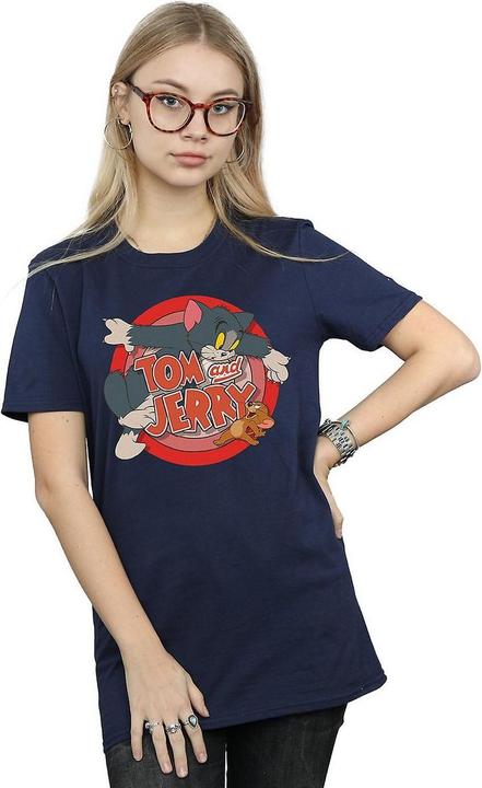 Immagine prodotto Tom & Jerry T-shirt boyfriend en coton Catch pour femmes/femmes (L)