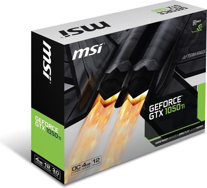 Image du produit MSI GeForce GTX 1050 Ti OC (4 Go)