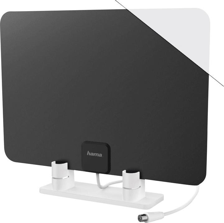 Image du produit Hama Antenne d'intérieur DVB-T/DVB-T2, Performance 15, extra-plate, blanc/noir (Antenne plate, 15 dB, DVB-T / -T2)