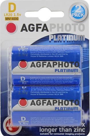 Actual product image AGFAPHOTO Battery Alkaline Power -D LR20 Mono (2 pcs., D)