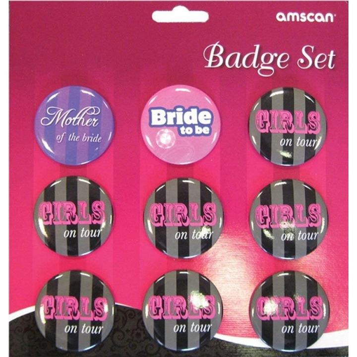 Amscan Abzeichen Bridal Shower 9erPack
