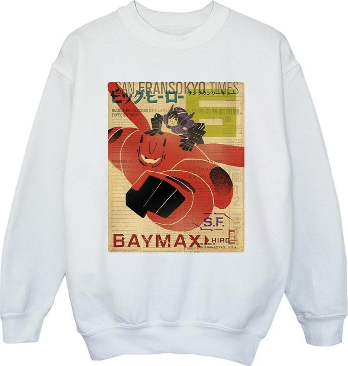 Image du produit Disney - Sweat BIG HERO BAYMAX FLYING BAYMAX NEWSPAPER - Fille (128)