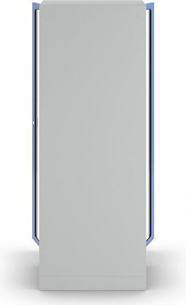 Produktbild MBA-System Geräte- und Putzmittelschrank STANDARD, mit Sichtfenstertüren, l.grau/blau (37 cm, 112 cm)