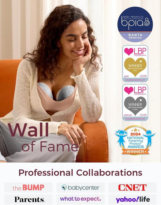 Actual product image Momcozy M9 Hands-Free Breast Pump Grey Double Packs