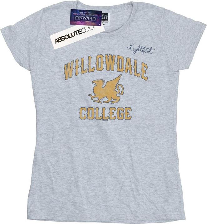 Actual product image Disney Womens/Ladies Onward Willowdale College Cotton T-Shirt (XXL)