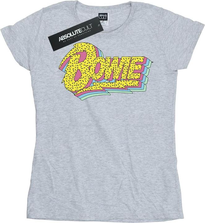 Immagine prodotto David Bowie Moonlight 90s Logo Maglietta Donna (L)