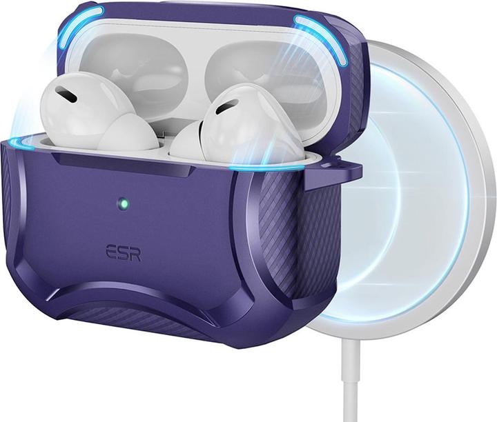 Produktbild ESR - Cyber Armor Tough Case HaloLock - Apple AirPods Pro 1 / 2 - Purple (Kopfhörer Hülle)