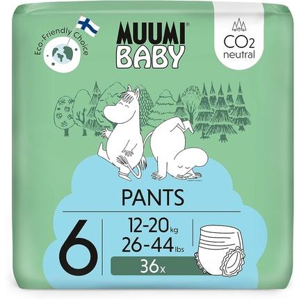 Actual product image Muumi Baby Eco Pull Ups Size 6 36 Sensitive Premium Nappy Pants with Leakage Barrier (Size 6)