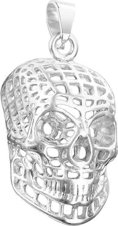 Produktbild Star Piercing Anhänger silber Totenkopf Netz (Chirurgenstahl 316L)