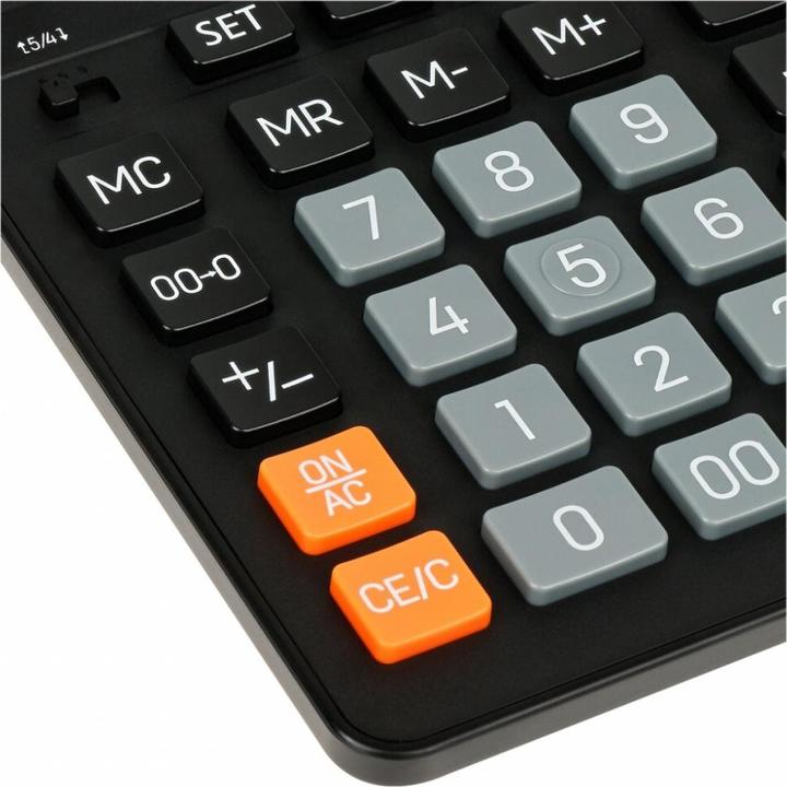 Actual product image Eleven Calculator SDC554S calculator black tabletop 14 places dual power supply (Electrical connection)