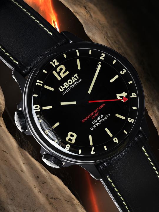 Image du produit U-Boat 9671 Capsoil Doppioempo DLC GMT (Montre de sport, 55 mm)