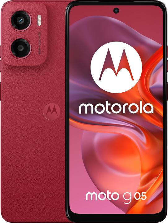 Actual product image Motorola moto g05 (256 GB, Plum Red, 6.67", Dual SIM, 50 Mpx, 4G)