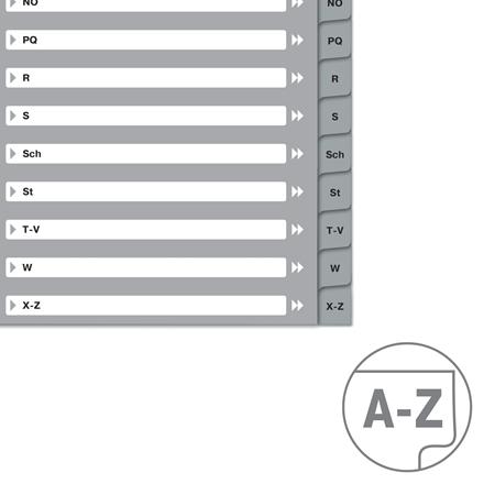 Actual product image von Hallers Index A4, A-Z