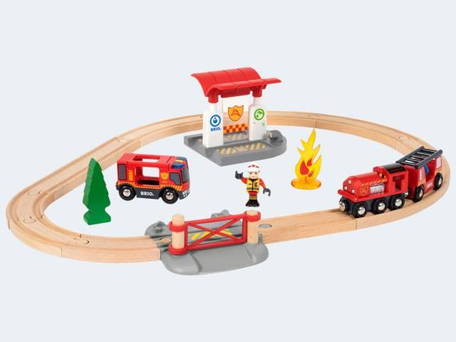 Image du produit Brio Set de pompiers des chemins de fer
