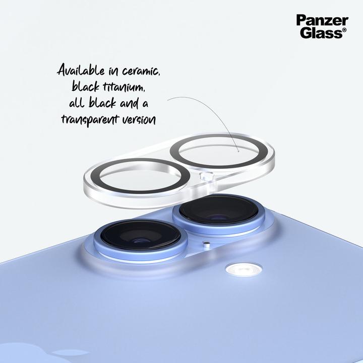 Produktbild PanzerGlass Hoops Transparent Lens Protector iPhone '24 6.1"/ 6.7" (1 Stück, Apple iPhone 16 Plus)