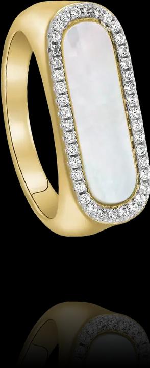 Charles Garnier Ring aus Silber-Zirkonoxid, Perlmutt (52, 925 Silber)
