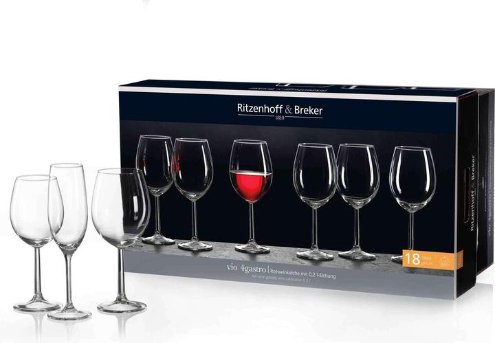 Produktbild Ritzenhoff & Breker Vio 4Gastro Rotweingläser (43 cl, 18 Gläser, Rotweingläser)