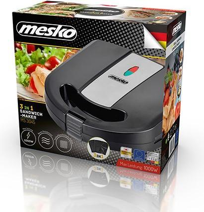 Productafbeelding Mesko Sandwichmaker Sandwichmaker 3 in 1 MS3045 (EU-stekker)