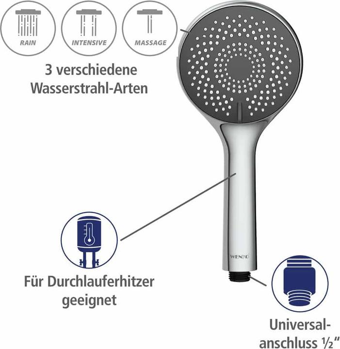 Actual product image Wenko Water Saving Shower System chrome