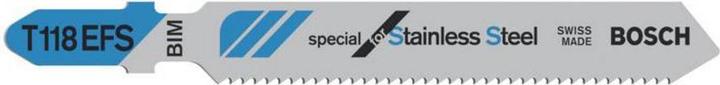 Produktbild Bosch Professional Zubehör PRO Stainless Steel T118EFS Stichsägeblatt, 83 mm, 5-tlg.