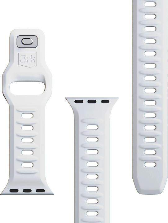 Image du produit 3MK Bracelet montre en silicone biały/white dla Apple Watch 42/44/45/49mm (Silicone, Acier inoxydable)