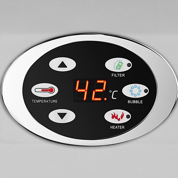 Produktbild Uniprodo Whirlpool aufblasbar - 900 l - 6 Personen - 130 Düsen - dunkelblau/weiss (6 Pers.)